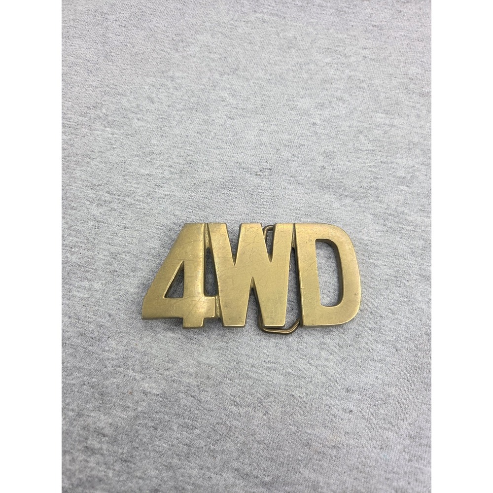 Vintage Oversized 4 Wheel Drive Logo Truck Off Road Belt Buckle 4WD